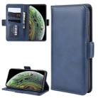 For iPhone 11 Pro Wallet Stand Leather Cell Phone Case，with Wallet & Holder & Card Slots(Dark Blue) - 1