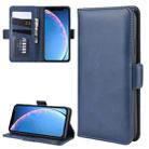 For iPhone 11 Dual-side Magnetic Buckle Horizontal Flip Leather Case , with Holder & Card Slots & Wallet & Photo Frame(Dark Blue) - 1