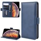 For iPhone 11 Pro Max Dual-side Magnetic Buckle Horizontal Flip Leather Case, with Holder & Card Slots & Wallet & Photo Frame(Dark Blue) - 1