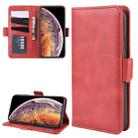 For iPhone 11 Pro Max Dual-side Magnetic Buckle Horizontal Flip Leather Case, with Holder & Card Slots & Wallet & Photo Frame(Red) - 1