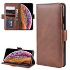 For iPhone XS Max Dual-side Magnetic Buckle Horizontal Flip Leather Case with Holder & Card Slots & Wallet & Photo Frame(Brown) - 1