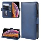 For iPhone XS Max Dual-side Magnetic Buckle Horizontal Flip Leather Case with Holder & Card Slots & Wallet & Photo Frame(Dark Blue) - 1