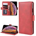 For iPhone XS Max Dual-side Magnetic Buckle Horizontal Flip Leather Case with Holder & Card Slots & Wallet & Photo Frame(Red) - 1