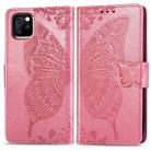 For iPhone 11 Pro Butterfly Love Flowers Embossing Horizontal Flip Leather Case with Holder & Card Slots & Wallet & Lanyard(Pink) - 1