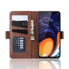 Dual-side Magnetic Buckle Horizontal Flip Leather Case for Galaxy A60, with Holder & Card Slots & Wallet & Photo Frame(Brown) - 7