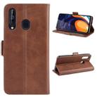 Dual-side Magnetic Buckle Horizontal Flip Leather Case for Galaxy A60, with Holder & Card Slots & Wallet & Photo Frame(Brown) - 9