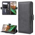 Dual-side Magnetic Buckle Horizontal Flip Leather Case for Galaxy Note 10, with Holder & Card Slots & Wallet & Photo Frame(Black) - 1