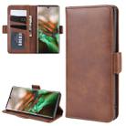 Dual-side Magnetic Buckle Horizontal Flip Leather Case for Galaxy Note 10, with Holder & Card Slots & Wallet & Photo Frame(Brown) - 1