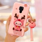 Lovely Reindeer Full Package Anti Falling Silicone Sleeve for Huawei Mate 20 X(Pink) - 1