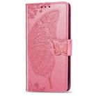 Butterfly Love Flowers Embossing Horizontal Flip Leather Case For Galaxy Note 10 with Holder & Card Slots & Wallet & Lanyard(Pink) - 11