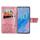 Butterfly Love Flowers Embossing Horizontal Flip Leather Case For Galaxy Note 10 with Holder & Card Slots & Wallet & Lanyard(Pink) - 13