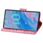 Butterfly Love Flowers Embossing Horizontal Flip Leather Case For Galaxy Note 10 with Holder & Card Slots & Wallet & Lanyard(Pink) - 14