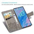 Butterfly Love Flowers Embossing Horizontal Flip Leather Case For Galaxy Note10+ with Holder & Card Slots & Wallet & Lanyard(Gray) - 7