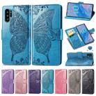 Butterfly Love Flowers Embossing Horizontal Flip Leather Case For Galaxy Note10+ with Holder & Card Slots & Wallet & Lanyard(Gray) - 9