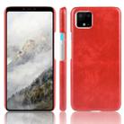 Shockproof Litchi Texture PC + PU Case For Google Pixel 4(Red) - 1