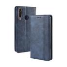 Magnetic Buckle Retro Crazy Horse Texture Horizontal Flip Leather Case for Wiko View 3 Pro, with Holder & Card Slots & Photo Frame(Blue) - 1