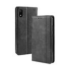 Magnetic Buckle Retro Crazy Horse Texture Horizontal Flip Leather Case for Wiko Jerry 4, with Holder & Card Slots & Photo Frame(Black) - 1