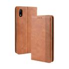 Magnetic Buckle Retro Crazy Horse Texture Horizontal Flip Leather Case for Wiko Jerry 4, with Holder & Card Slots & Photo Frame(Brown) - 1