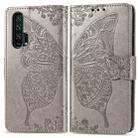 Butterfly Love Flowers Embossing Horizontal Flip Leather Case For Huawei Honor 20 Pro with Holder & Card Slots & Wallet & Lanyard(Gray) - 1