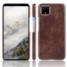 Shockproof Litchi Texture PC + PU Case For Google Pixel 4 XL(Brown) - 1