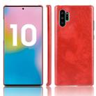 Shockproof Litchi Texture PC + PU Case For Galaxy Note10+ (Red) - 1