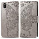 Butterfly Love Flowers Embossing Horizontal Flip Leather Case For Xiaomi Redmi 7A with Holder & Card Slots & Wallet & Lanyard(Gray) - 1