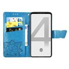 Butterfly Love Flowers Embossing Horizontal Flip Leather Case For Google Pixel 4 XL with Holder & Card Slots & Wallet & Lanyard(Blue) - 14
