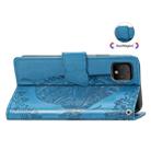 Butterfly Love Flowers Embossing Horizontal Flip Leather Case For Google Pixel 4 XL with Holder & Card Slots & Wallet & Lanyard(Blue) - 16