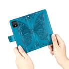 Butterfly Love Flowers Embossing Horizontal Flip Leather Case For Google Pixel 4 XL with Holder & Card Slots & Wallet & Lanyard(Blue) - 17