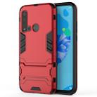 Shockproof PC + TPU Case for Huawei P20lite 2019/Nova5i, with Holder(Red) - 1