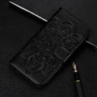 For iPhone 11 Pro Max Mandala Embossing Pattern Horizontal Flip Leather Case, with Holder & Card Slots & Wallet & Photo Frame & Lanyard(Black) - 1