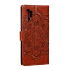 Mandala Embossing Pattern Horizontal Flip Leather Case for Galaxy Note 10 Pro, with Holder & Card Slots & Wallet & Photo Frame & Lanyard(Brown) - 3