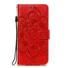 Mandala Embossing Pattern Horizontal Flip Leather Case for Galaxy Note 10 Pro, with Holder & Card Slots & Wallet & Photo Frame & Lanyard(Red) - 2