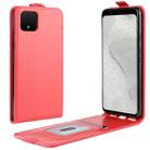 Crazy Horse Vertical Flip Leather Protective Case for Google Pixel 4(red) - 1