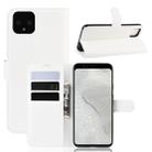 Litchi Texture Horizontal Flip Leather Case for Google Pixel 4 XL, with Wallet & Holder & Card Slots(white) - 1
