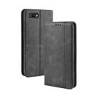 Magnetic Buckle Retro Crazy Horse Texture Horizontal Flip Leather Case for OPPO Realme C2 / A1K , with Holder & Card Slots & Photo Frame(Black) - 1