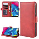 Dual-side Magnetic Buckle Horizontal Flip Leather Case for Galaxy M10, with with Holder & Card Slots & Wallet & Photo Frame(Red) - 1