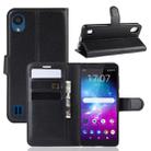 Litchi Texture Horizontal Flip Leather Case for ZTE Blade A5 (2019), with Wallet & Holder & Card Slots(black) - 1