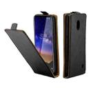 Business Style Vertical Flip TPU Leather Case  with Card Slot For Nokia2.2(black) - 1