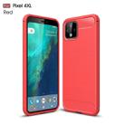 Brushed Texture Carbon Fiber TPU Case for Google Pixel 4XL(Red) - 1