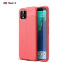 Litchi Texture TPU Shockproof Case for Google Pixel 4(Red) - 1