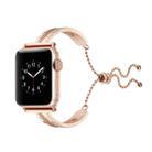 For Apple Watch 3/2/1 Generation 38mm Universal Rose Gold Stainless Steel Bracelet Strap(Rose Gold) - 1