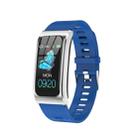 AK12 1.14 inch IPS Color Screen Smart Watch IP68 Waterproof,Silicone Watchband,Support Call Reminder /Heart Rate Monitoring/Blood Pressure Monitoring/Sleep Monitoring/Predict Menstrual Cycle Intelligently(Blue) - 1