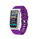 AK12 1.14 inch IPS Color Screen Smart Watch IP68 Waterproof,Silicone Watchband,Support Call Reminder /Heart Rate Monitoring/Blood Pressure Monitoring/Sleep Monitoring/Predict Menstrual Cycle Intelligently(Purple) - 1