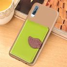 Litchi Pattern Card Bag Wallet Bracket + TPU Phone Case with Card Slot Wallet Bracket Function For Galaxy A50(Green) - 1
