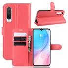 Litchi Texture Horizontal Flip Leather Case for Xiaomi Mi CC9, with Wallet & Holder & Card Slots(Red) - 1