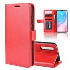 R64 Texture Single Fold Horizontal Flip Leather Case for MI CC9, with Holder & Card Slots & Wallet(red) - 1