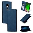 Retro Skin Feel Business Magnetic Horizontal Flip Leather Case for MOTO G7 Play European version(Navy Blue) - 1