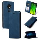 Retro Skin Feel Business Magnetic Horizontal Flip Leather Case for Moto G7 Power European version(Navy Blue) - 1