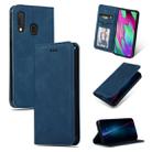 Retro Skin Feel Business Magnetic Horizontal Flip Leather Case for Galaxy A20E & A10E & A202F(Navy Blue) - 1